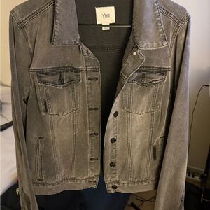 YMI Women's Washed Gray Jean Jacket